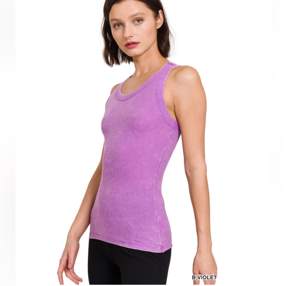 Zenana Ribbed Tank Top